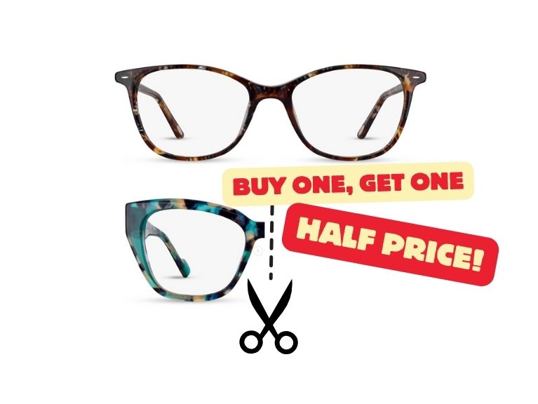 image of spectacle frames Buy One Get One Half Price